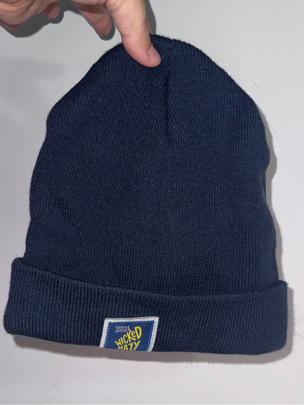Samuel Adams Wicked Hazy IPA Navy Blue Cuffed Knit Beanie Hat Brewery Merch